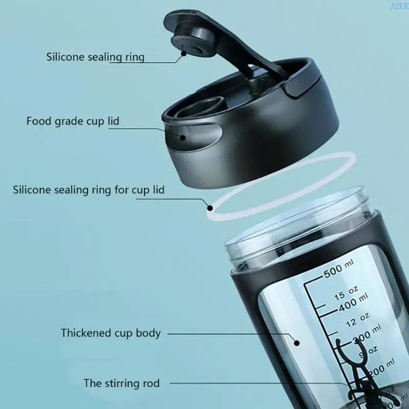 Botella agitador proteínas A2ue USB C recargable